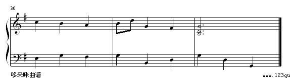 小步舞曲-巴赫钢琴曲谱（图2）