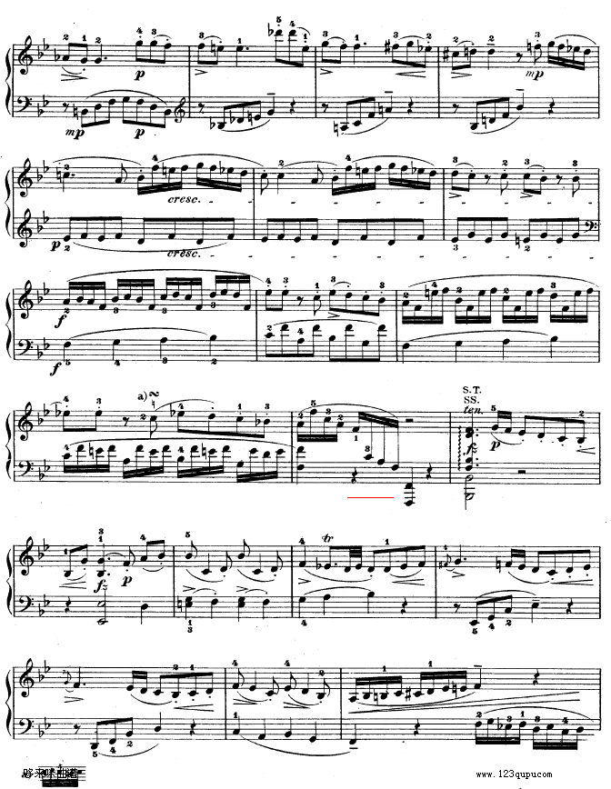 降B大调奏鸣曲 kv333-莫扎特钢琴曲谱（图6）