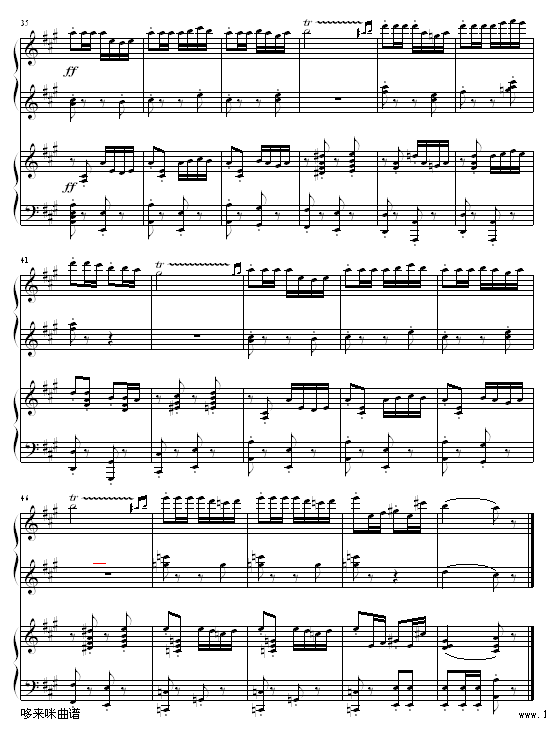 卡门序曲-世界名曲钢琴曲谱（图3）