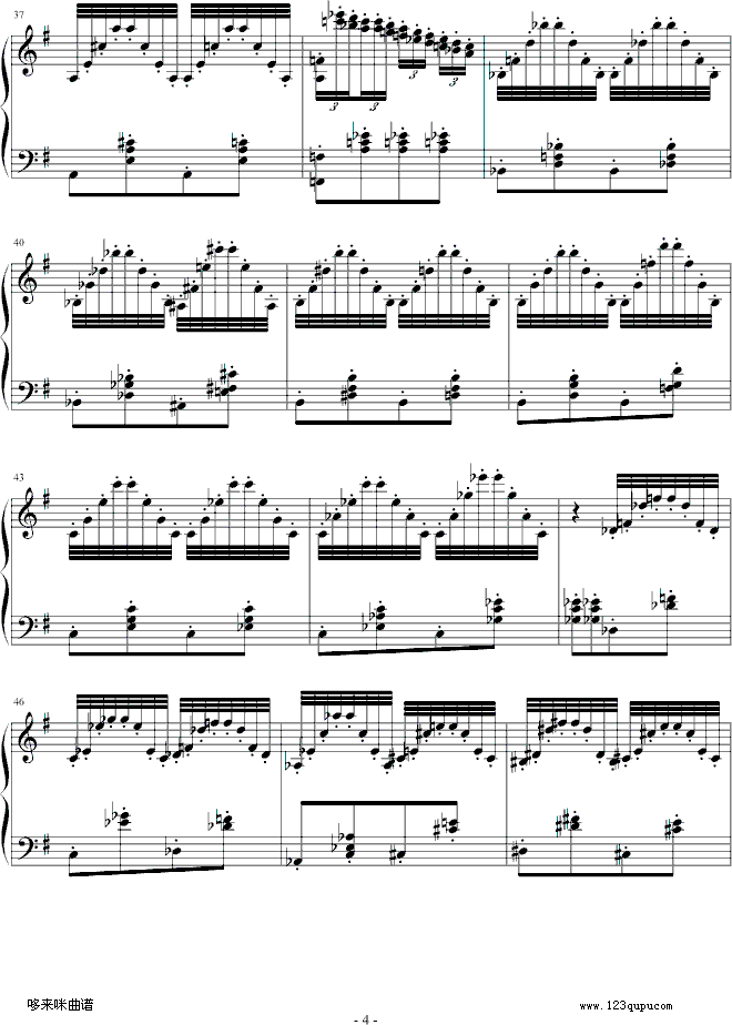 随想曲No.1-帕格尼尼钢琴曲谱（图4）