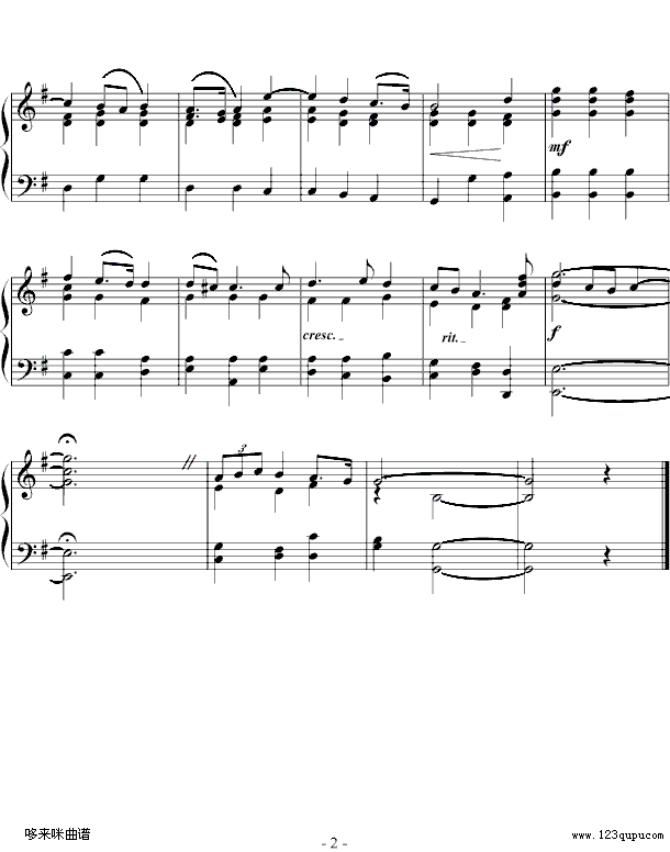 LARGO-亨德尔钢琴曲谱（图2）