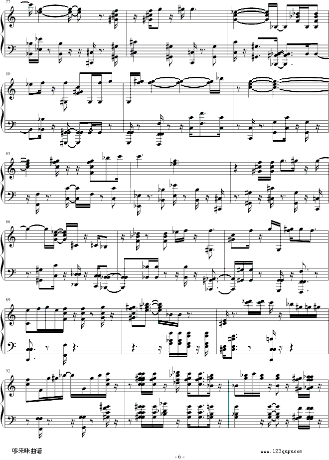 Por Una Cabeza-dengguobiao钢琴曲谱（图6）