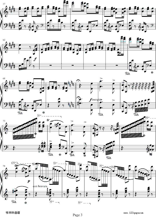 练习曲狩猎-李斯特钢琴曲谱（图3）
