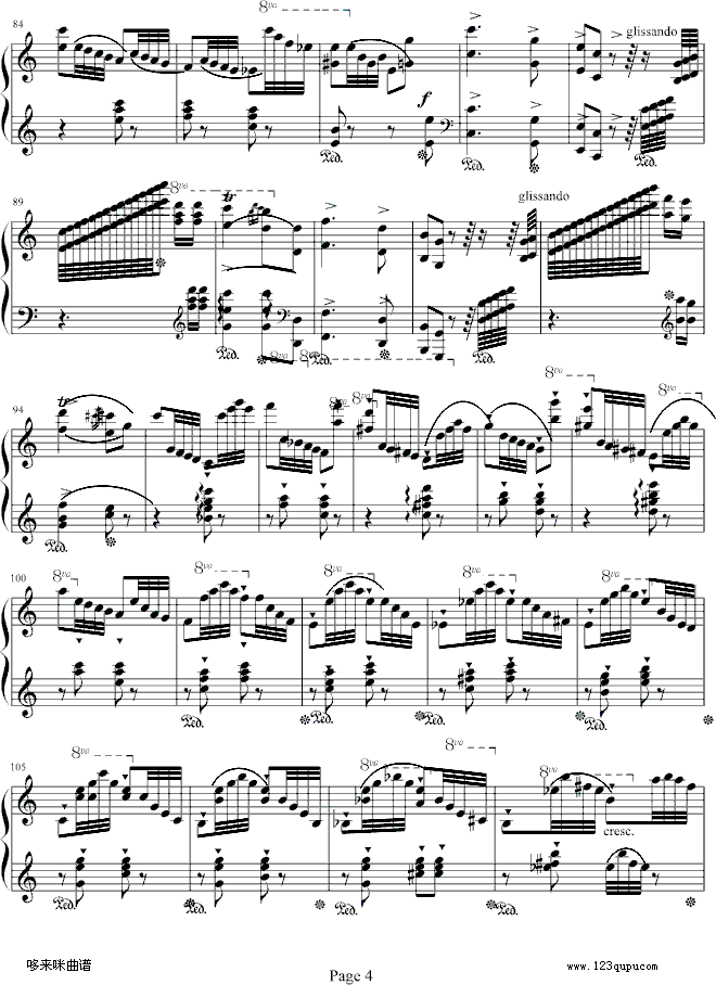 练习曲狩猎-李斯特钢琴曲谱（图4）