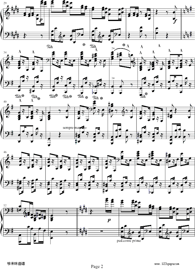 练习曲狩猎-李斯特钢琴曲谱（图2）
