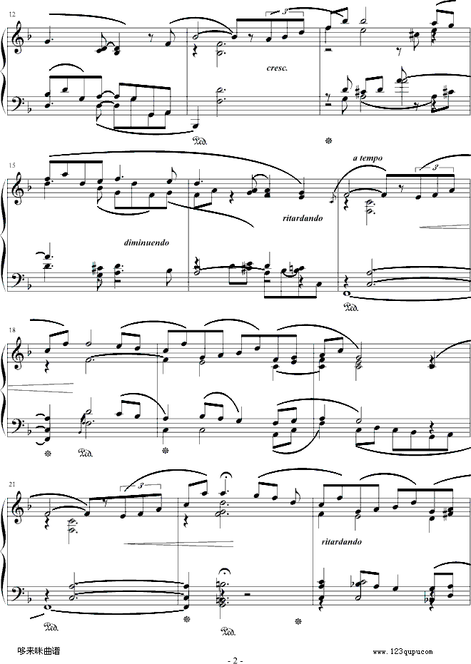 梦幻曲-舒曼钢琴曲谱（图2）