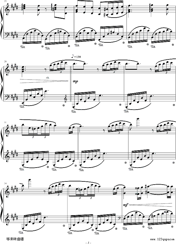 肖邦的钢琴叙事曲-肖邦钢琴曲谱（图3）