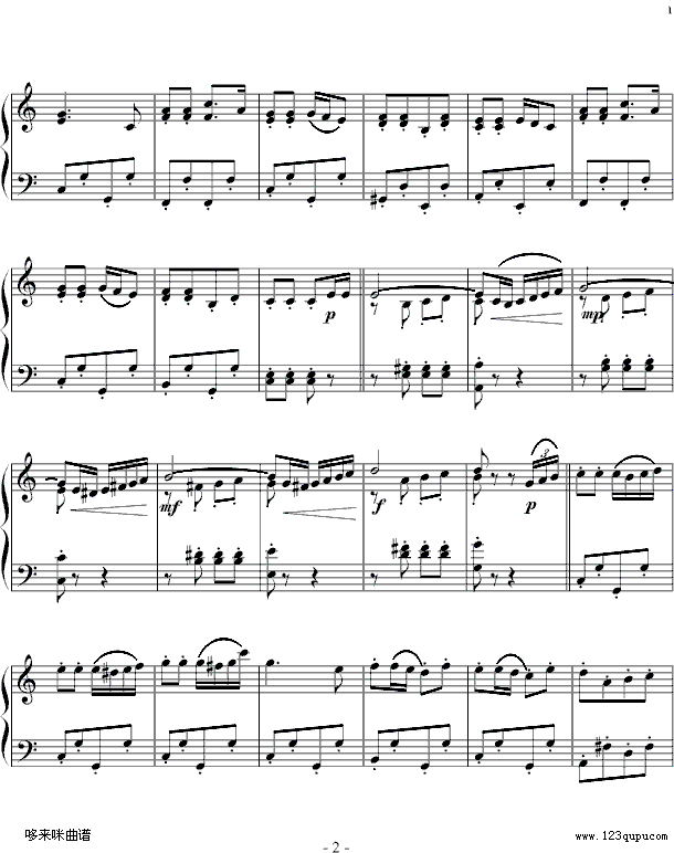 巡逻兵进行曲-弗兰克·米查姆钢琴曲谱（图2）