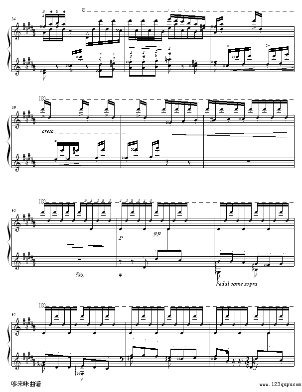 钟-李斯特钢琴曲谱（图3）