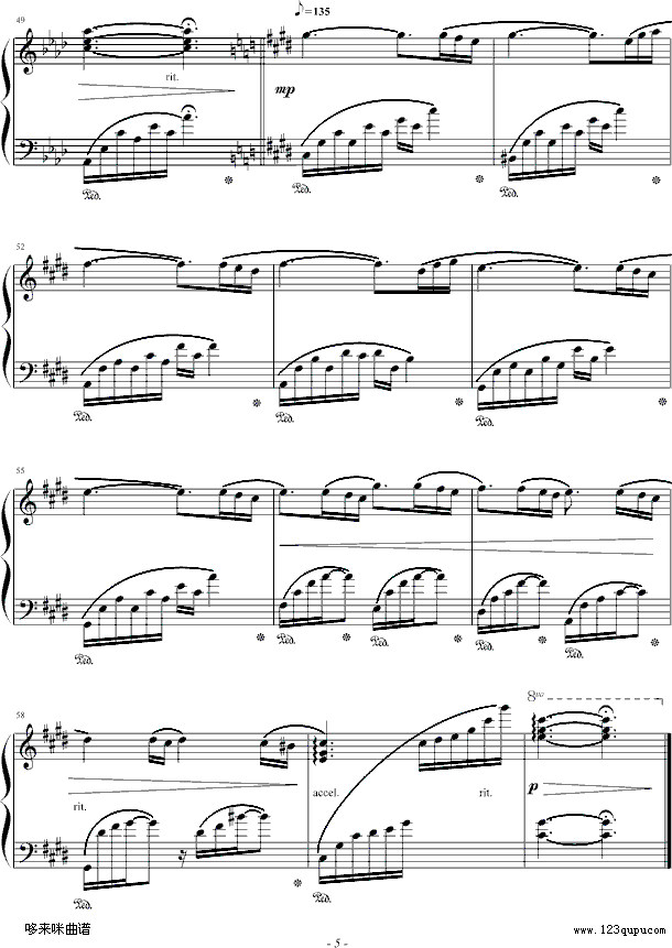肖邦的钢琴叙事曲-肖邦钢琴曲谱（图5）