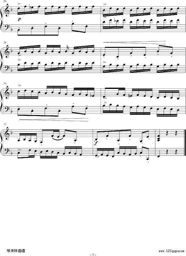 二部创意曲-NO.8-巴赫钢琴曲谱（图3）