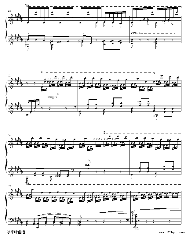 钟-李斯特钢琴曲谱（图4）
