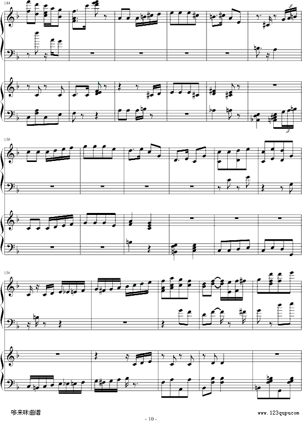 扬基嘟德尔-（爵士）-dengguobiao钢琴曲谱（图10）