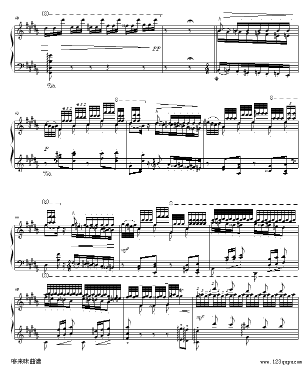 钟-李斯特钢琴曲谱（图5）