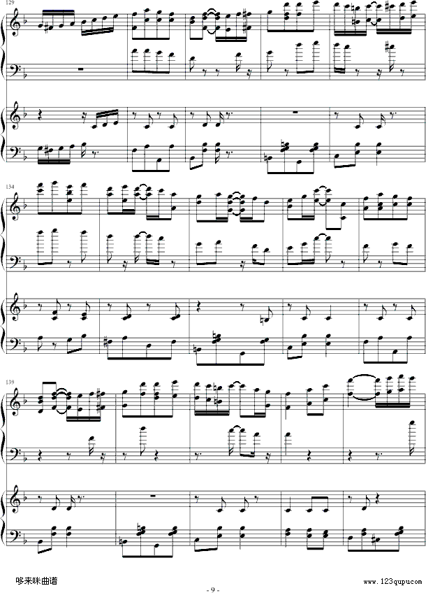 扬基嘟德尔-（爵士）-dengguobiao钢琴曲谱（图9）