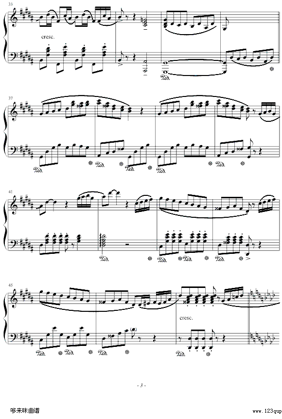 第一号奏鸣曲 - 歌手之梦-克莱德曼钢琴曲谱（图3）