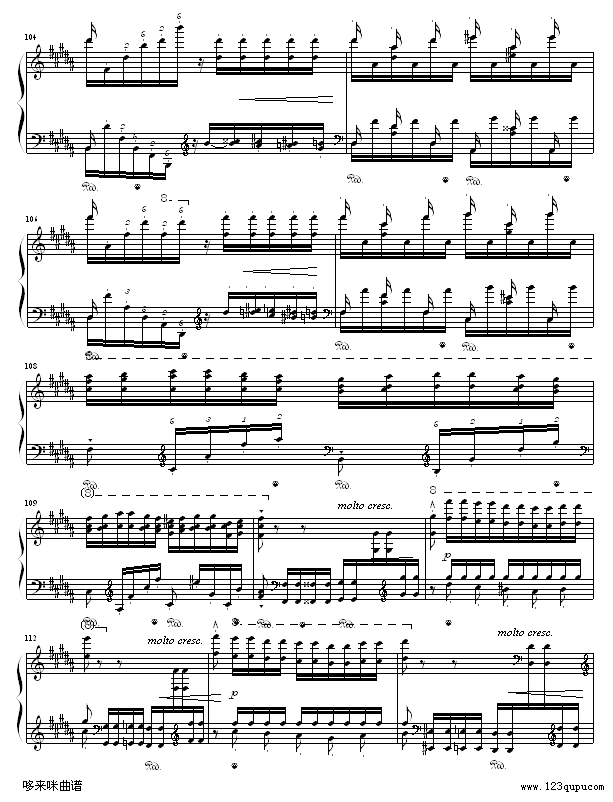 钟-李斯特钢琴曲谱（图11）
