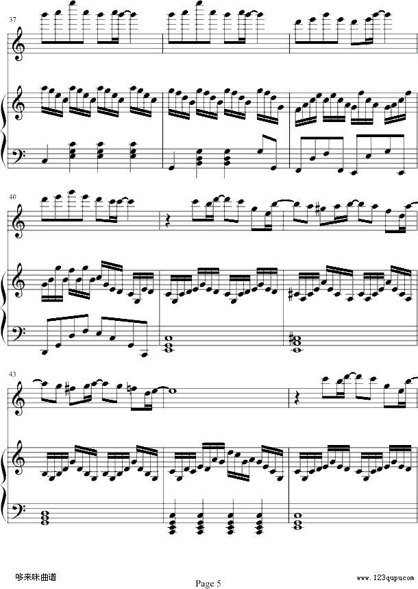诗意奏鸣曲-克莱德曼钢琴曲谱（图5）
