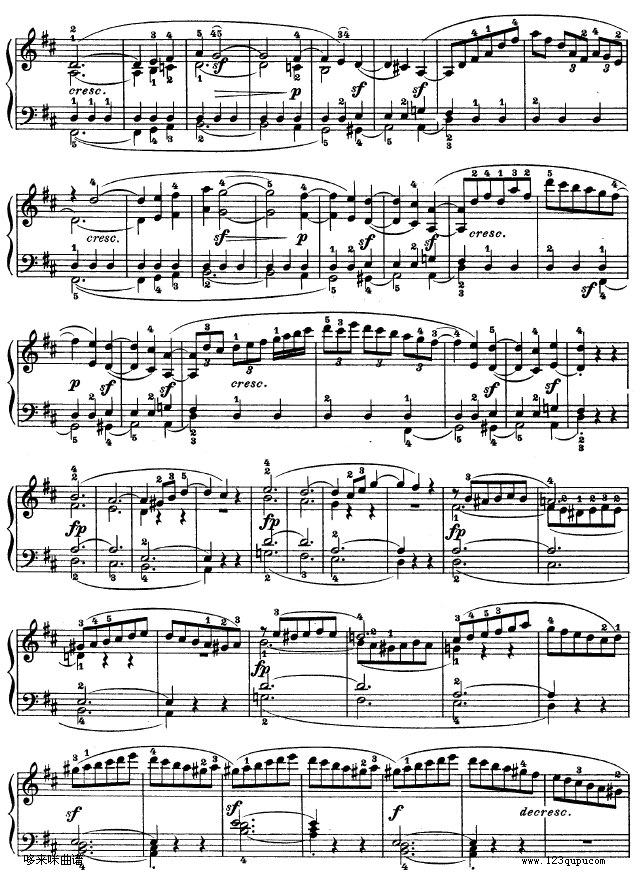 第十五钢琴奏鸣曲-（Op.28）-贝多芬钢琴曲谱（图7）