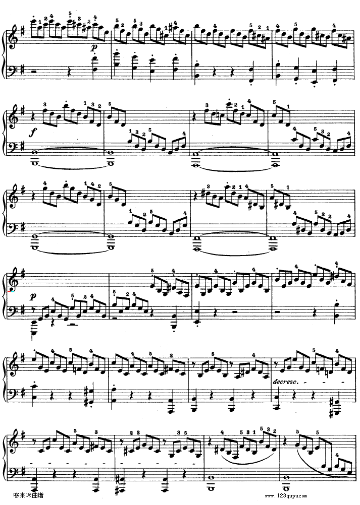 E大调第九钢琴奏鸣曲　Op. 14 No—1-贝多芬钢琴曲谱（图11）