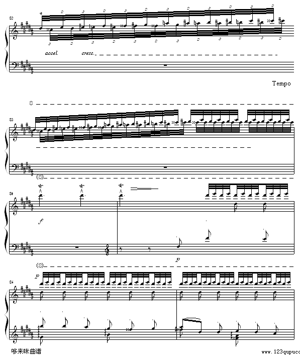 钟-李斯特钢琴曲谱（图8）