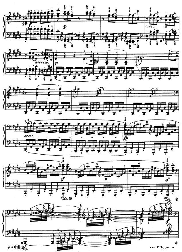 第十四钢琴奏鸣曲-《月光曲》-（Op.27 No.2）-贝多芬钢琴曲谱（图12）