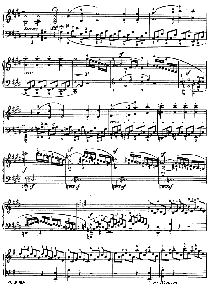 E大调第九钢琴奏鸣曲　Op. 14 No—1-贝多芬钢琴曲谱（图10）