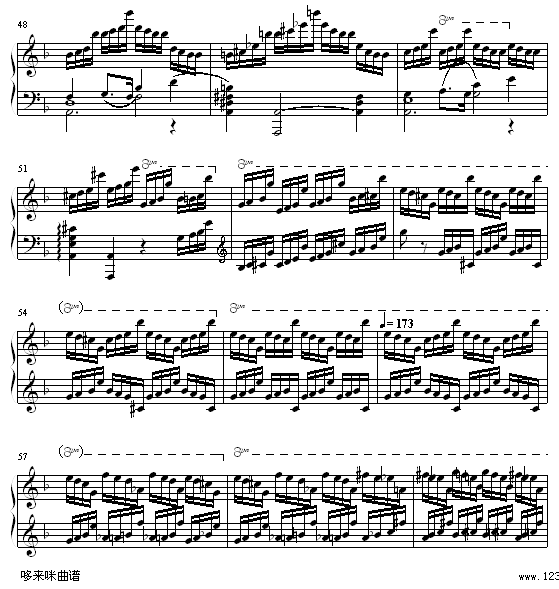F大调练习曲-肖邦钢琴曲谱（图5）