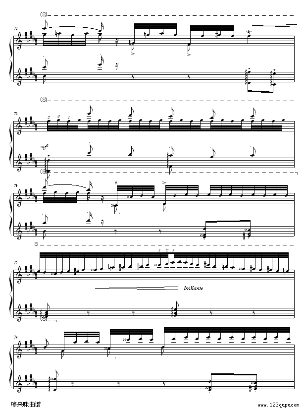 钟-李斯特钢琴曲谱（图6）