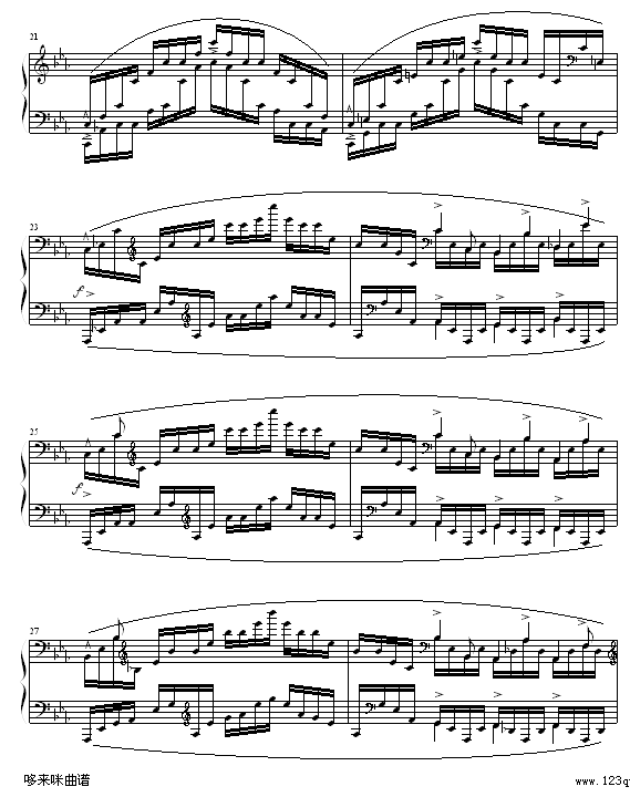 琶音练习曲-肖邦钢琴曲谱（图3）