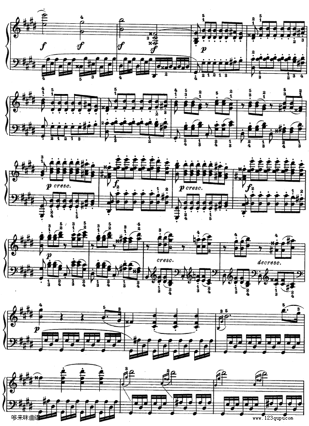 第十四钢琴奏鸣曲-《月光曲》-（Op.27 No.2）-贝多芬钢琴曲谱（图7）