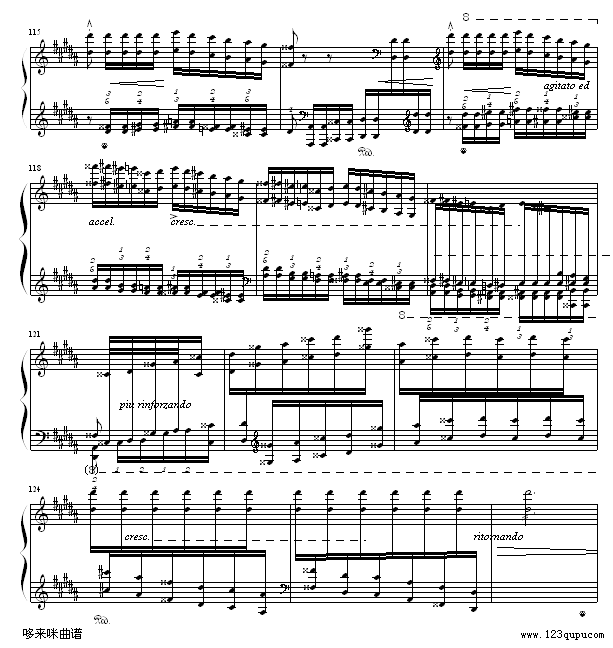 钟-李斯特钢琴曲谱（图12）