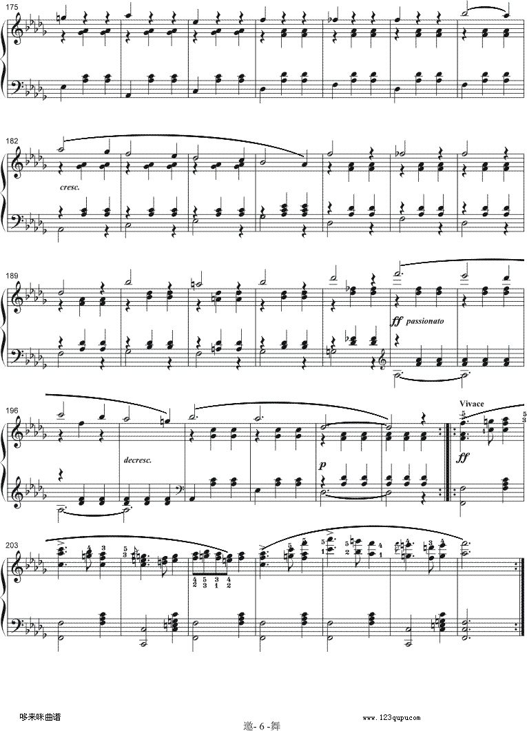 邀舞-韦伯钢琴曲谱（图6）