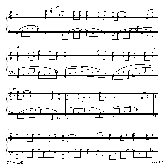 红河谷-世界名曲钢琴曲谱（图2）