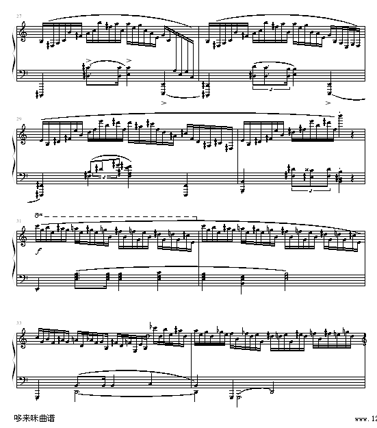 肖邦练习曲第２３首-（冬风）-肖邦钢琴曲谱（图4）