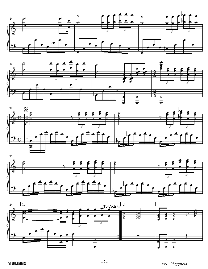 渔光曲 -总谱-克莱德曼钢琴曲谱（图2）