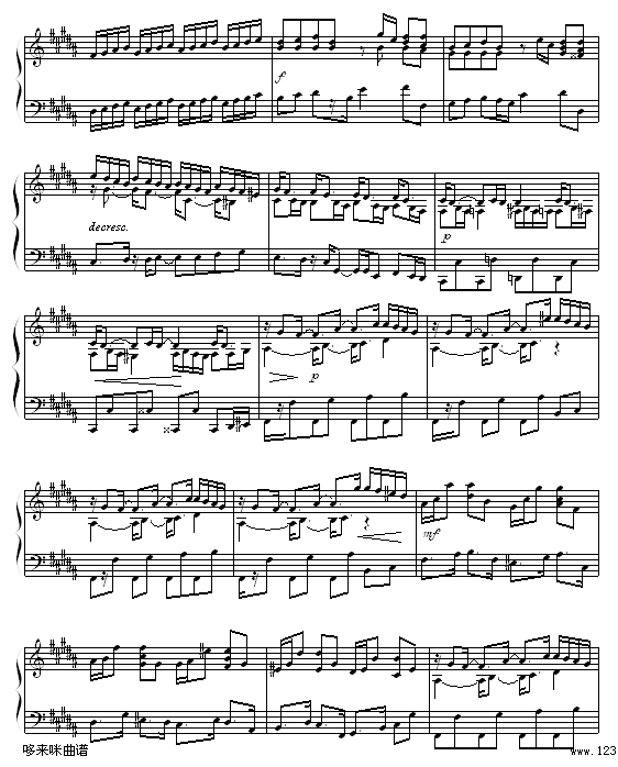 Etude in B Major-Daniel L.Simpson钢琴曲谱（图2）