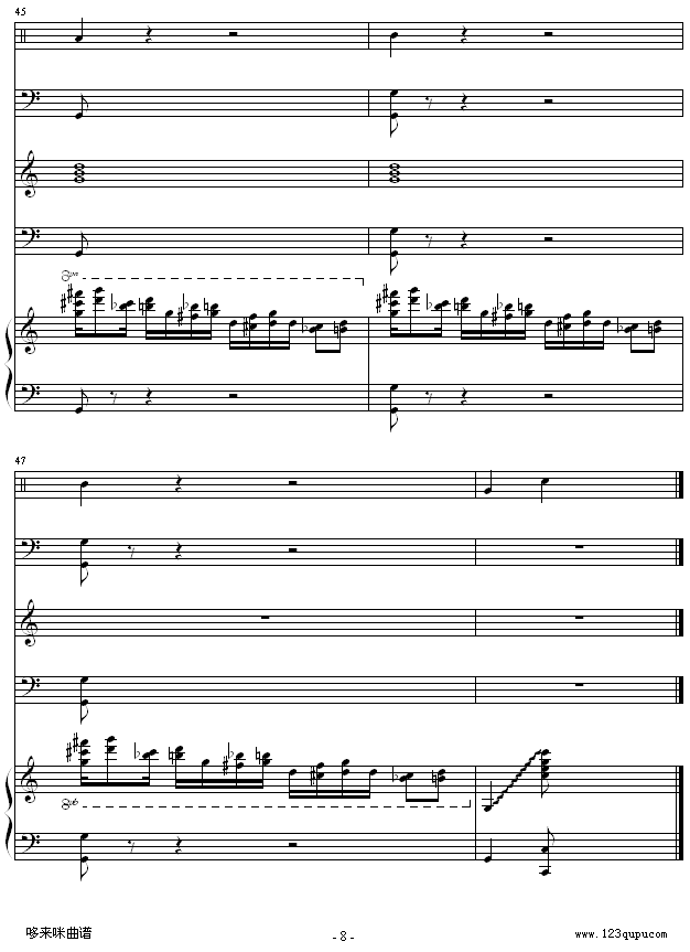 怀念的旋律 -总谱-克莱德曼钢琴曲谱（图8）