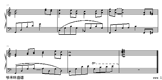红河谷-世界名曲钢琴曲谱（图3）