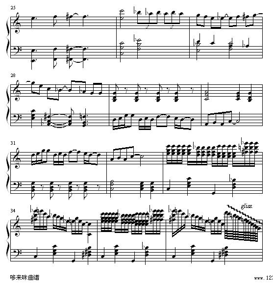 蓝色狂想曲-克莱德曼钢琴曲谱（图3）