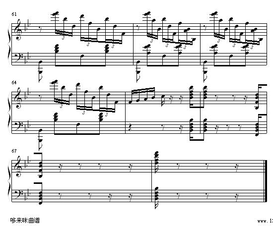 快乐进行曲-李斯特钢琴曲谱（图4）