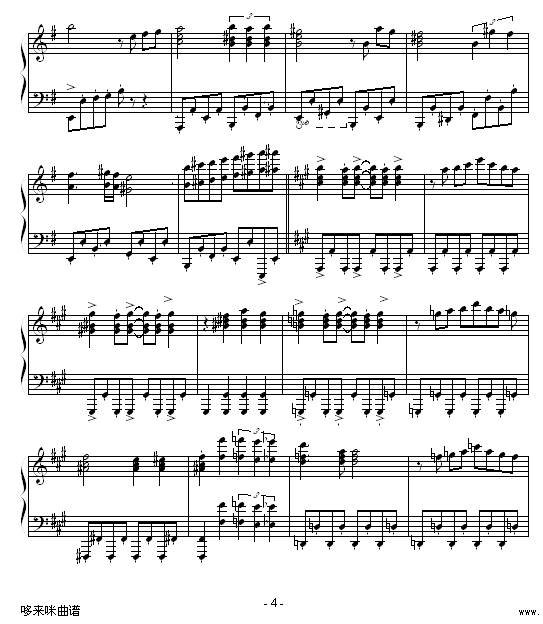 快乐的人们-克莱德曼钢琴曲谱（图4）