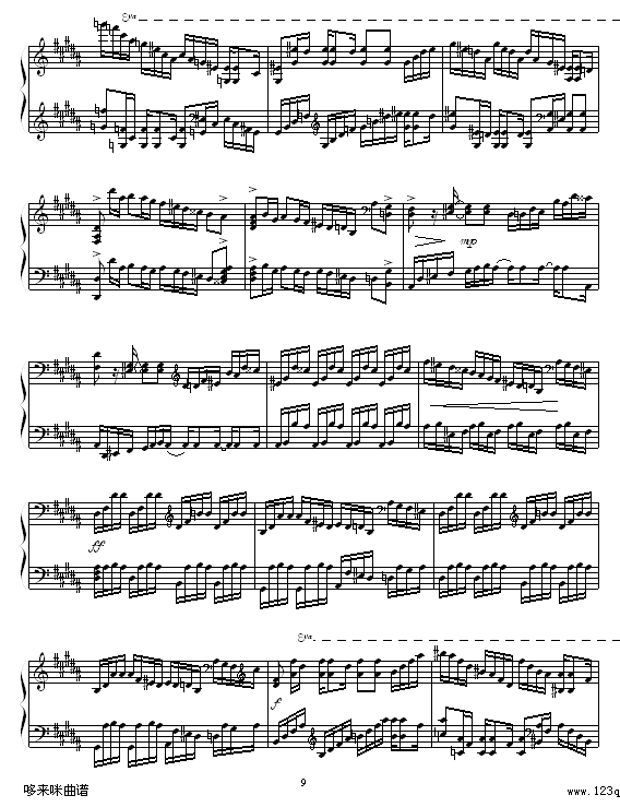 Etude in B Major-Daniel L.Simpson钢琴曲谱（图9）