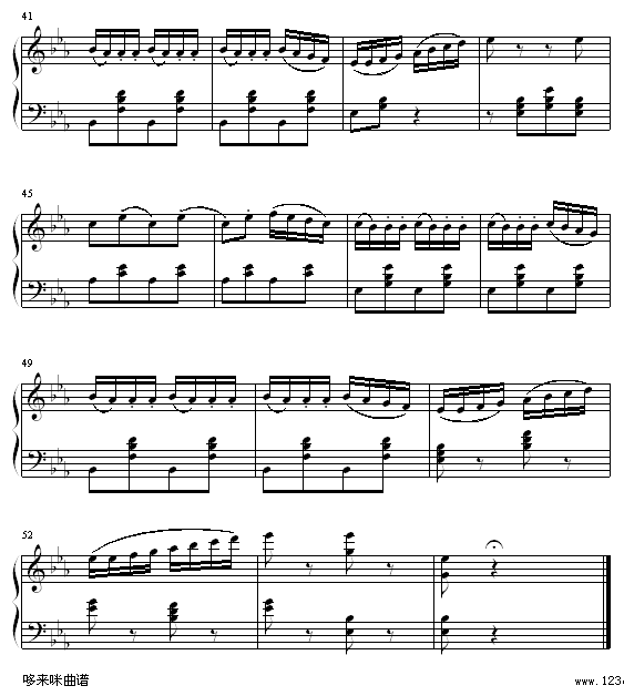 拿波里舞曲-柴科夫斯基钢琴曲谱（图3）