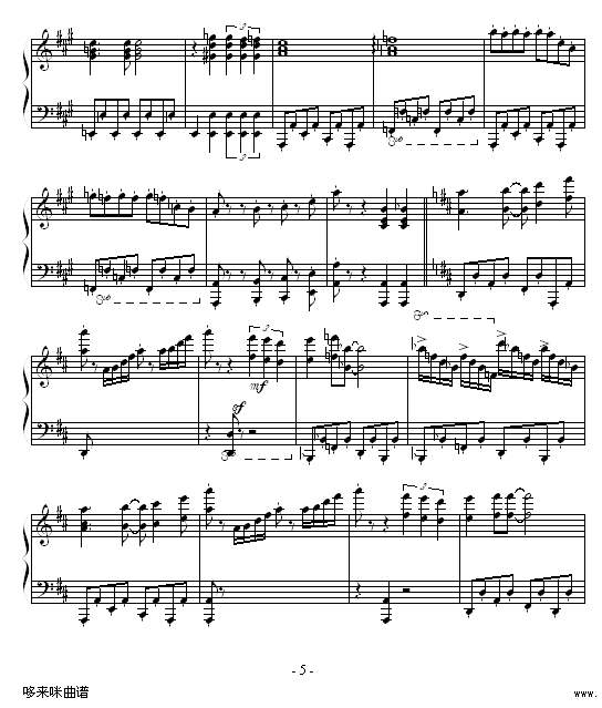 快乐的人们-克莱德曼钢琴曲谱（图5）