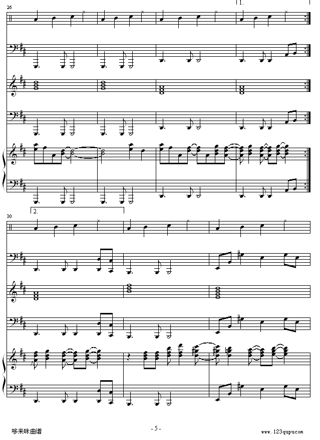 怀念的旋律 -总谱-克莱德曼钢琴曲谱（图5）