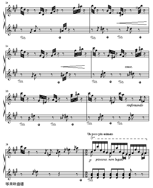 侏儒舞-李斯特钢琴曲谱（图2）