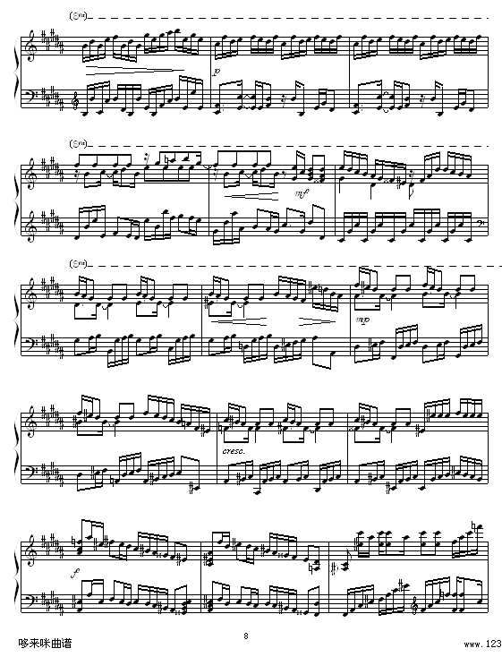 Etude in B Major-Daniel L.Simpson钢琴曲谱（图8）