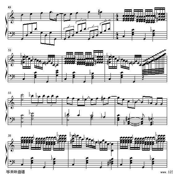 蓝色狂想曲-克莱德曼钢琴曲谱（图5）