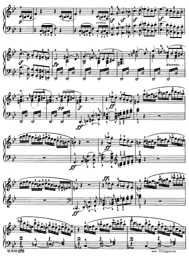 第十一钢琴奏鸣曲-op.22-贝多芬钢琴曲谱（图4）